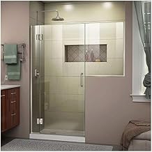 DreamLine Unidoor-X 57-57 1/2 in. W x 72 in. H Frameless Hinged Shower Door in Brushed Nickel, D1272434-04