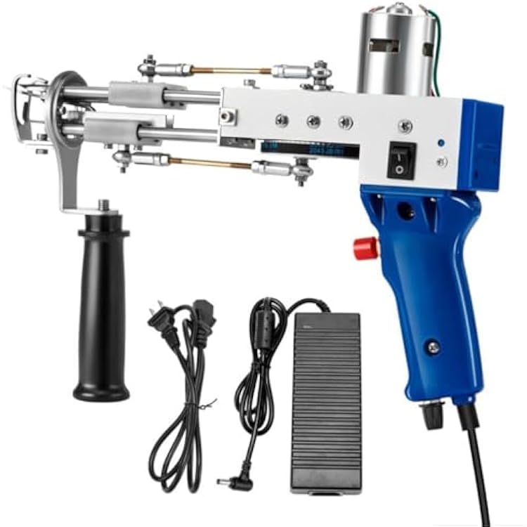Tufting Gun Cut Pile and Loop Pile 2 in 1, Electric Carpet Tufting Gun,Rug Tufting Gun Machine with Starter Kit, Speed Adjustment and 360Handle, Rug Maker Carpet Gun for Rug Making