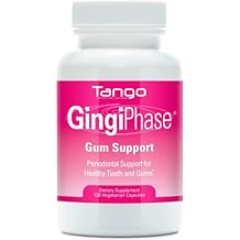 Tango GingiPhase Natural Herbal Dental Support Supplement for Healthy Gums, Teeth, and Jaw Circulation (120 Capsules)