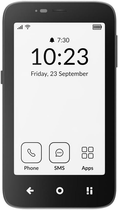mudita Kompakt Minimalist Dumb Phone with E Ink Display Unlocked Cell Phone for Focus, Privacy & Distraction-Free Living, Long Battery Life, Bluetooth, Easy to Use - Charcoal Black