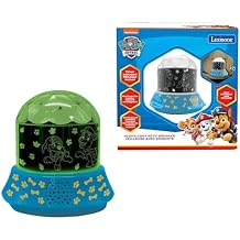 LEXiBOOK - Paw Patrol, Nightlight Projector with Speaker, Luminous projections on The Ceiling, Paw Patrol Icons, Kids Bedroom lamp, Color Decorative Light - NLJ035PA