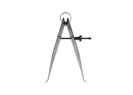 PEC Tools Spring-Type Inside Calipers, Precision Internal Measuring Tool Flat Leg, Quick Nut, Fine-Adjustment Layout Calipers for Woodworking, Metalworking, and Machining Applications (10 inches)