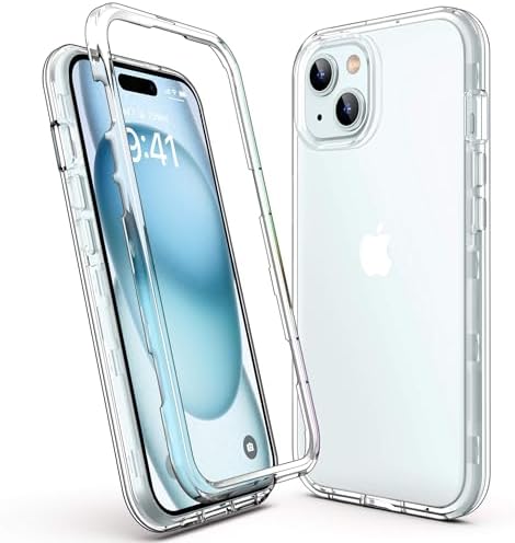 ULAK Compatible with iPhone 15 Plus Case Clear, Heavy Duty Dual Layer Shockproof Women Men Transparent Protective Phone Cover for iPhone 15 Plus 6.7 inch 2023