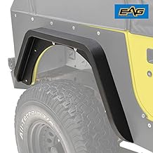 EAG Black Rear Fender Flare Armor Steel Fit for 87-95 Wrangler YJ