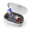 Hearing Aids for Seniors Rechargeable Invisible in The Ear Design with 24H Battery DSP Noise Reduction OTC Hearing Aids for Mild to Moderate Hearing Loss Control Not Amplifiers (BR)