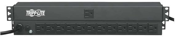 Eaton Tripp Lite PDU1215 1U Rack Mount PDU Power Strip, 1800W, 120V, 13 Outlets, 15ft Cord, 15A Circuit Breaker, Power Distribution for Server Racks, NEMA 5-15 Outlets & Power Cord,