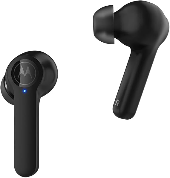 Motorola Moto Buds-S ANC - True Wireless Bluetooth Earbuds with Microphone and Active Noise Cancellation, IPX5 Water Resistant, Touch Control, Comfort Fit, Includes Micro Charging Case, Black