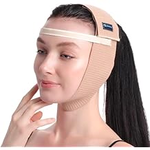 Chin Strap for Sleeping - Neck and Chin Compression Garment for Women - Face Slimming, Jowl Tightening, and Post-Surgical Facelift Recovery Wrap