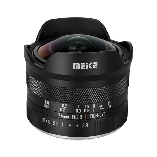 Meike 7.5mm f2.8 Large Aperture Ultra Wide Circular fisheye Manual Focus APS-C Lens for Fujifilm X Mount Mirrorless Camera X-T3 X-H1 X-Pro2 X-E3 X-T1 X-T2 X-T4 X-T10 X-T20 X-A2 X-E2 X-E1 X30 X70 X-A1