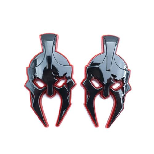 2Pcs Right Left Side Custom Gladiator Emblems 3D Badges Replacement for JL Jeep Gladiator Red Black