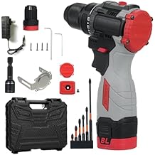 Hammer Drill 16.8V Brushless Power Drill Set Rechargeable Drill with Battery and Charger 45N.M Torque 2-Variable Speed Household Power Tools Drill Set