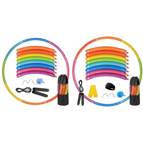 Phobby Weighted Exercise Hoop for Adults, 2.2lb&2.8lb Adjustable Fitness Hoop