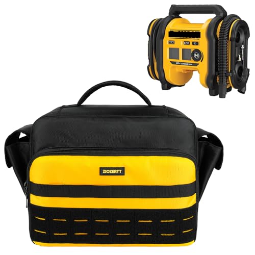 Air Compressor Bag Compatible with DEWALT 20V Max Tire Inflator DCC020IB, Portable Inflator Case Compatible with DEWALT Cordless Tools and Battery Pack,Black Bag Only