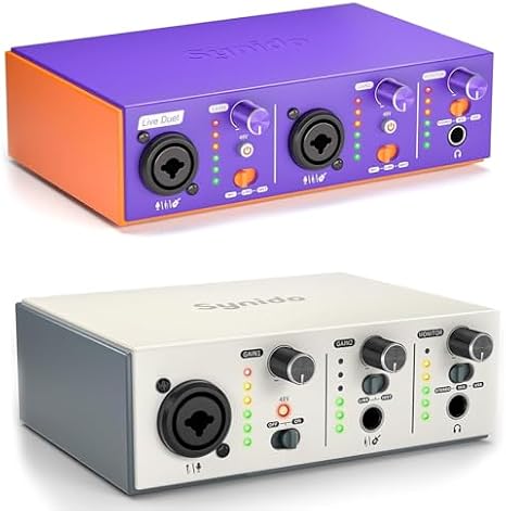 Synido USB C Audio Interface for Recording Music, Streaming