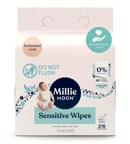 Moon Sensitive Wipes (216 Count)-3 Packs of 72 Wipes(1Box)