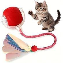 JBD Smart Cat Toy Ball for Indoor Cats, Automatic Interactive Cat Toy - Auto Rolling Kitten Toys for Boredom Relief, Silent Self Moving Electronic Pet Toy Ball for Exercise, USB Rechargeable