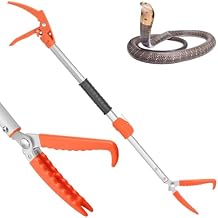 Kalkal Snake Grabber Tool, 60 Professional Aluminum Alloy Telescopic Rattle Snake Tongs, Reptile Grabber Snake Catcher Wide Jaw Handling Tool with Lock