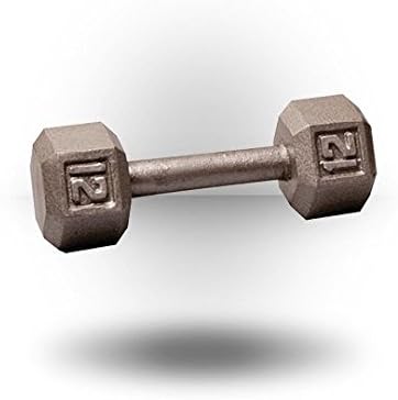 Body-Solid (SDX12) Cast Iron Hexagon Dumbbell, Hand Weights For Men and Women, Weight Dumbbells for Strength Training, Body Building Home Gym Training Gear, 12lb