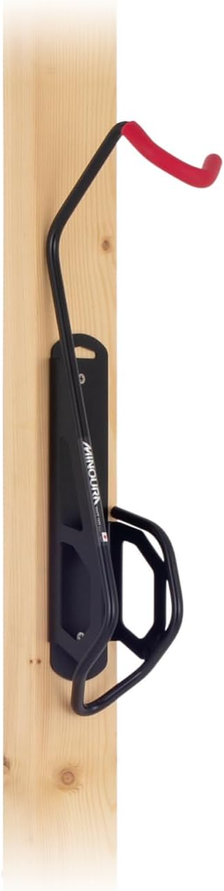 Minoura CYCLING_EQUIPMENT Bike Hanger V2, Wall Mount Vertical Type, For 1 Bike, Black