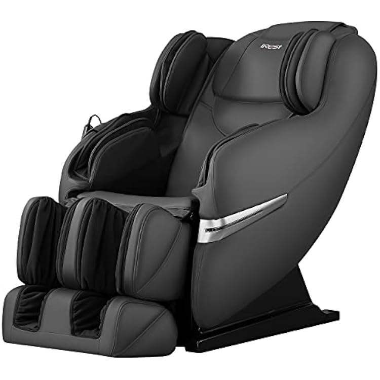iRest Massage Chair with S Track, Full Body Massage Recliner with Zero Gravity, Air Compression Massage, Auto Body Scan, Space Saving Black