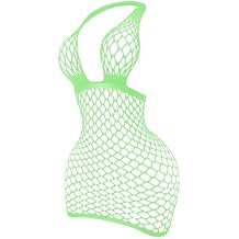 SweatyRocks Women's Fishnet Lingerie Dress Open Back Sleeveless Babydoll Lingerie