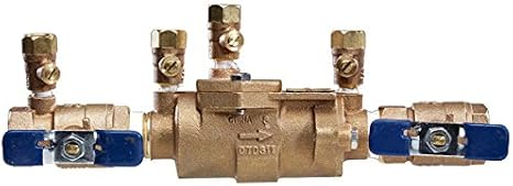 Febco 1114 850-QT Double Check Backflow Valve Quarter Turn Shutoff, 1-1/4"