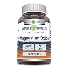 Amazing Formulas Magnesium Oxide Supplement | 500 Mg per Serving | 90 Capsules | Non-GMO | Gluten-Free | Made in USA