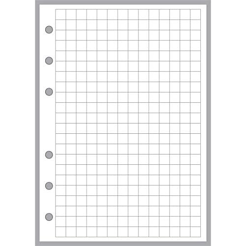 B6 Size 14 Graph Paper Planner Insert, Sized and Punched for 6-Ring Notebooks 4.9 x 6.9 125mm x 176mm
