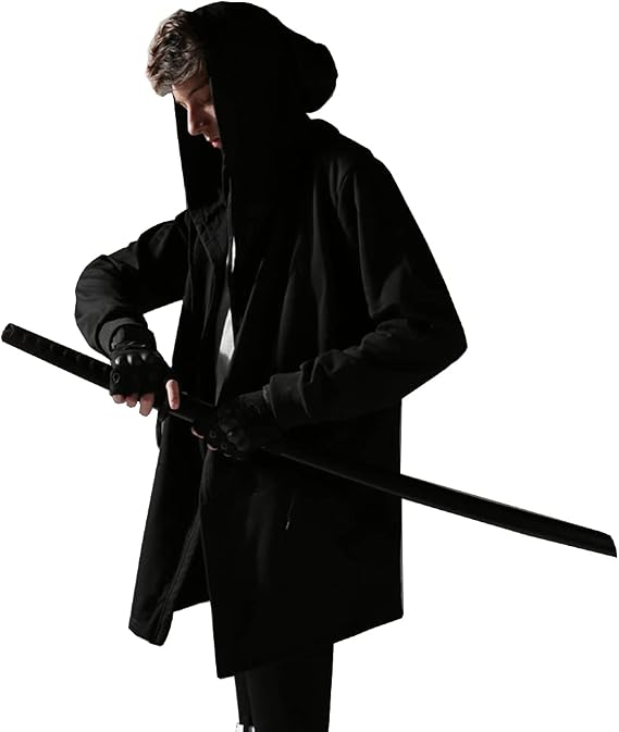 Black Wizard Hoodies Men Streetwear Cardigan Hoodie Sleeveless Coat Techwear