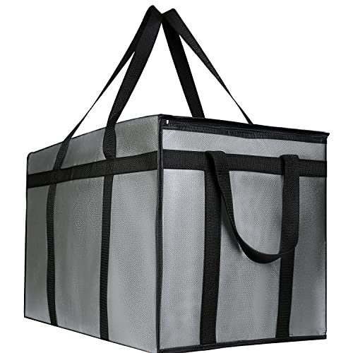 musbus Large Insulated Shopping Bag Thermal Bag Foldable Cooler Bag for Warm Delivery with Cold Cooling Function