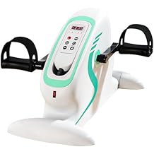 Under Desk Exercise Bike Pedal Exerciser, Motorized Pedal Exercise Machine, 12 Levels Speed Adjustment, Foot Pedal Exerciser for Seniors Rehab Training, White