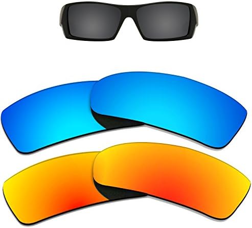2 Pair Polarized Replacement Lenses for Oakley Gascan for Men and Women,12MM Glare Proof