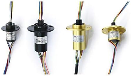 Taidacent Small Slip Ring Conductive Ring Miniature Rotating Conductive Slip Ring 2 4 6 8 10 12 24 Road Cap Slip Ring (4 Wire 1A OD 5.9mm Plastic)