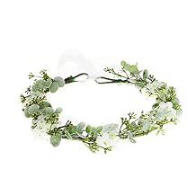 Green Leaf Flower Crown Eucalyptus Crown Wedding Bridal Maternity Photo Props Headpiece J01