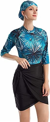 YEESAM Modest Swimsuits for Women Girls with Skirt, Muslim Swimwear Burkini