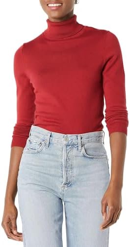 Amazon Essentials Womens Classic-Fit Lightweight Long-Sleeve Turtleneck Sweater