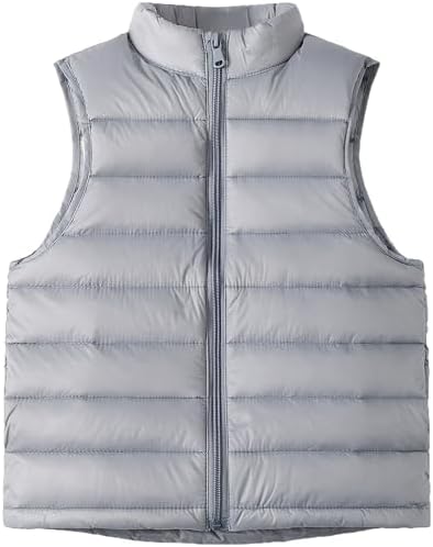 Happy Cherry Down Puffer Vest for Boy Girls Lightweight Water-Resistant Winter Jacket Outwear Kids Fall Sleeveless Coats