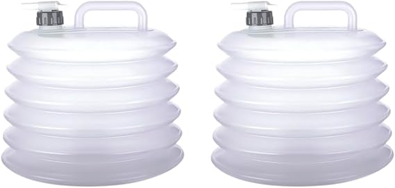 10 liter Foldable Faucet Water Canister, Accordion Demijohn Fountain Water Bag Plastic Picnic Camping