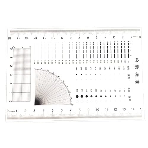 Surface Defect Inspect Tool Size Estimation Chart SEC Dot Line Ruler 1