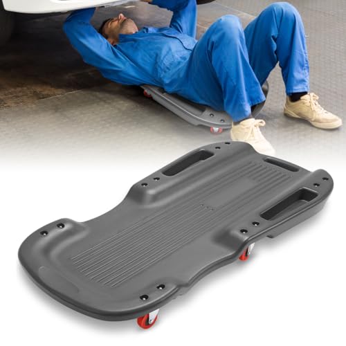 Creeper, Low Profile Under Car Rolling Creeper with Tool Trays, 300 LBS Capacity, 38 L x 20 W Ergonomic Body Design, Black