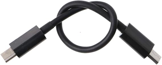 USB 3.1 Type-C to USB 2.0 Micro-B Micro USB Charging Data Transfer Adapter Cable Black/White, 18cm