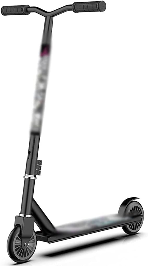 Scooters Lightweight Kick Scooter Adult Scooter with Nylon Wheels, 2-Wheel Professional Pro Scooter, Fancy Play Trick Scooters (Color : Black, Size : 66.5 * 46 * 86cm)
