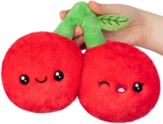 Squishable - Snugglemi Snacker Cherries - Comfort Food Collection - 8 in - Soft Toy Collectible Stuffed Animal - Beans