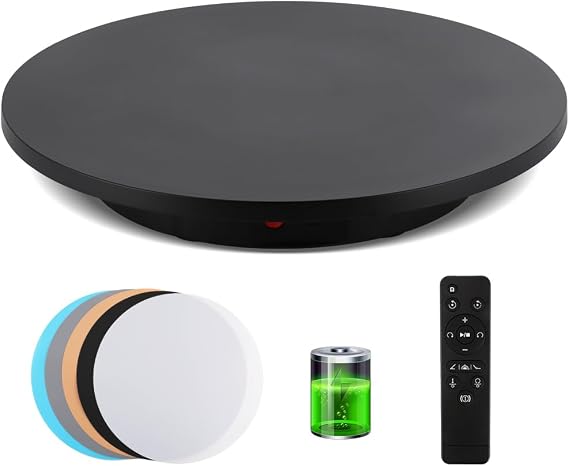 Cordless & Rechargeable Photography Turntable 16.5inch/220lbs