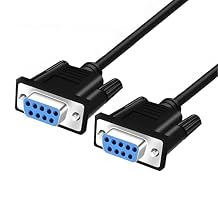 10ft 28AWG RS232 DB9 Straight Through Extension Cable, 9 Pin Female to Female Serial Cable Connector