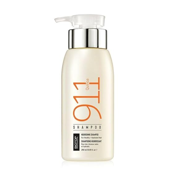 Biotop Professional 911 Quinoa Shampoo for Women & Men - Sulfate Free Nutritive Shampoo with Argan Oil - Made with Quinoa Protein for Dry, Lifeless, and Damaged Hair (8.45 fl oz/250ml)