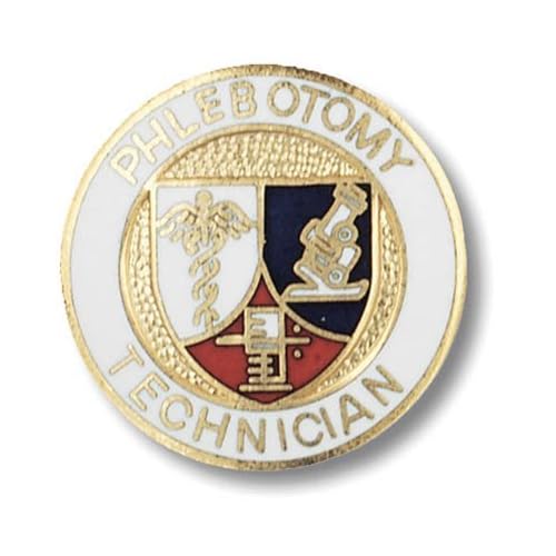 EMI Phlebotomy Technican Emblem Pin - Round
