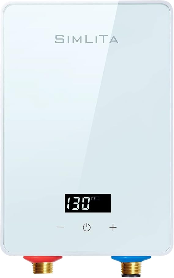Electric Tankless Water Heater, 6.5kw 240V On-Demand Hot Water Heater for Shower, Instant Water Heater Digital Display,Point-of-Use Endless 1.6 GPM for Kitchen Washing Hand Washing Shower Bathroom
