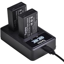Tectra 2-Pack EN-EL20 EN-EL20A Battery and LED Dual Charger for Nikon Coolpix P950, P1000, P1100, DL24-500, Coolpix A, 1 AW1, 1 J1, 1 J2, 1 J3, 1 S1, 1 V3 Digital Camera
