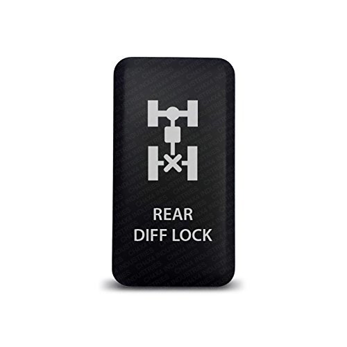 CH4X4 Push Switch for Toyota Tacoma, FJ Cruiser, Land Cruiser, Fortuner, Hilux, 4Runner, Prado 12V 3Amp - Rear Diff Lock Symbol - Green LED